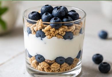 Parfait de Yogur con Arándanos