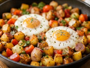 Hash de Patata y Huevo para el Desayuno
