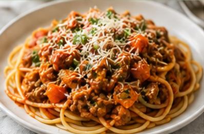 Beef & Veggie Spaghetti